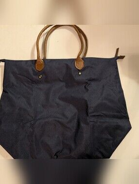 Celebrity Cruises Navy Tote Bag with Brown Handles 19x15